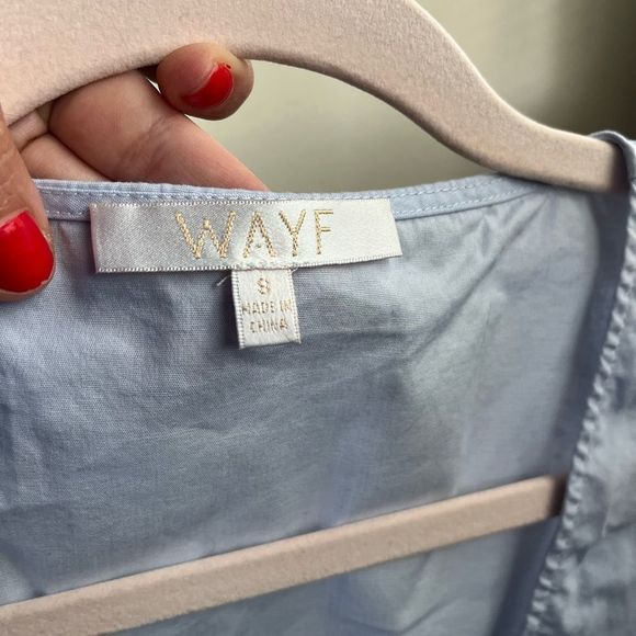 Small/medium Saks Fifth Avenue/WAYF minimalist blue top - Picture 3 of 8